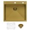 Ruvati 25 inch Polished Brass Matte Gold Drop-in Topmount Kitchen Sink Single Bowl RVH5007GG - alternate 8